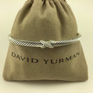 David Yurman Diamond X 4mm Station Bracelet